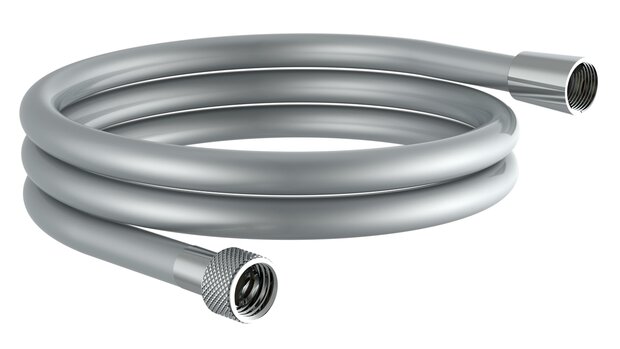 HOGAFLEX K-5 doucheslang, Silverflex, kunststof, zilver look  lengte: ca. 150 cm  ½" (Ø ca. 1,9 cm) standaard aansluiting   inclusief waterbesparende pakking  tot wel 50% minder water verbruik  g