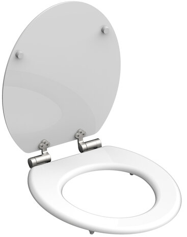 MDF WC-bril SPIRIT WHITE met soft-close, wit mat  lange levensduur: extreem onbreekbaar en krasbestendig  comfort en functie: geruisloos sluiten dankzij de automatische valrem  eenvoudig schoon te 