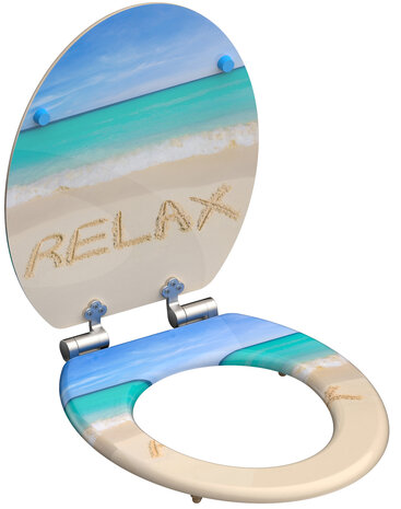 MDF WC-bril RELAX met soft-close  lange levensduur: extreem onbreekbaar en krasbestendig  comfort en functie: geruisloos sluiten dankzij de automatische valrem  eenvoudig schoon te maken dankzij he