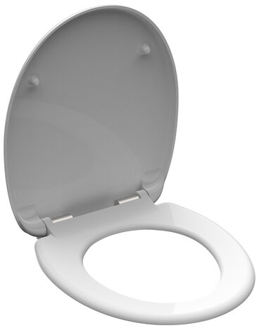 Duroplast WC-bril WHITE met soft-close, wit