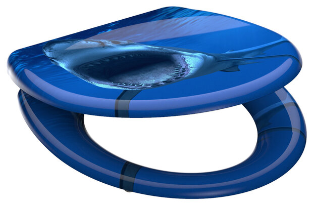 Duroplast WC-bril SHARK met soft-close en quick-release