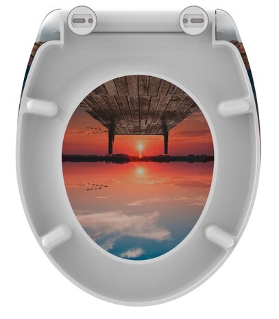 Duroplast WC-bril SUNSET SKY met soft-close en quick-release