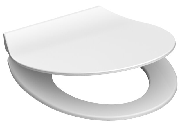 Duroplast WC-bril SLIM WHITE met soft-close en quick-release, wit