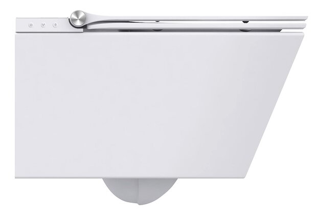 CESARI elektronische douche-WC, wandmontage, zonder spoelrand, met slim WC-zitting  billen douche + lady douche  afstandsbediening en snelkeuzetoetsen  2 instelbare gebruikersprofielen  oscilleren