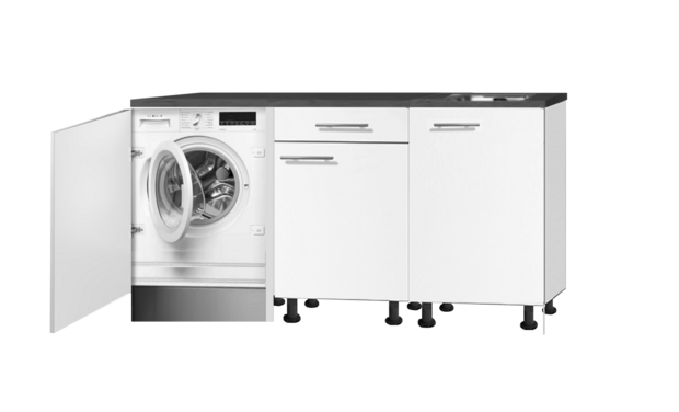 kitchenette 180cm met inbouw wasmachine en spoelbak RAI-003344