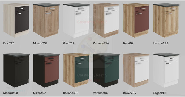 Kitchenette 160cm wit mat met vaatwasser en koelkast en kookplaat RAI-4333