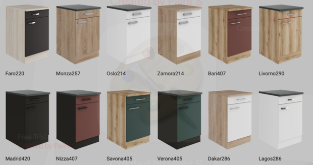 Kitchenette 160cm incl rvs spoelbak RAI-922
