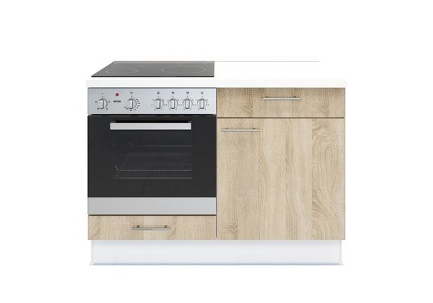 3-in-1 minikeuken 120 cm x 60 cm incl. oven + bergruimte zonder spoelbak RAI-1599