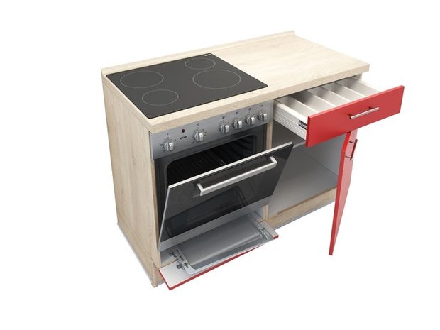 3-in-1 minikeuken 120 cm x 60 cm incl. oven + bergruimte zonder spoelbak RAI-1599