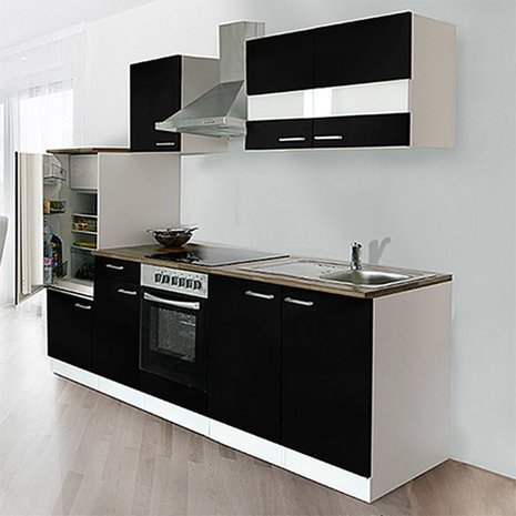 Keuken Zwart 270cm HUS-0998