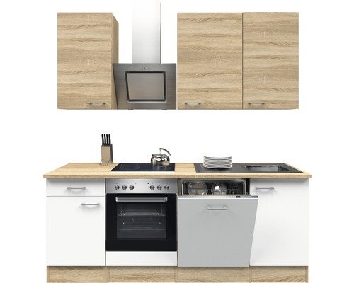 Keuken Sonoma Oak Wit 220cm HRG-1099