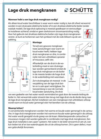 Lage druk keukenkraan CORNWALL ééngreepsmengkraan met hoge uitloop, RVS-look HRG-333