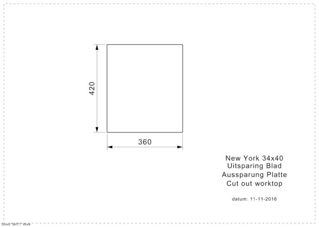 NEW YORK 34X40 (L) INTEGRATED RAI-4352 