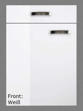 Minikeuken 100cm wit hoogglans met bovenkasten en e-kookplaat RAI-11002
