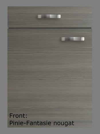 Keukenblok 180 grjs-bruin incl koelkast en e-kookplaat RAI-33401