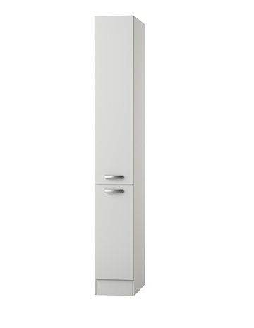 Automatisch mini nogmaals Apotheker kast Lagos White satin (BxHxD) 30,0x206,8x57,1 cm RAI-996 -  KitchenetteOnline