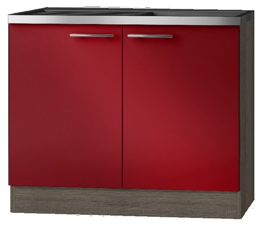 Keukenblok Imola rood 100 x 60 cm HRG-3103