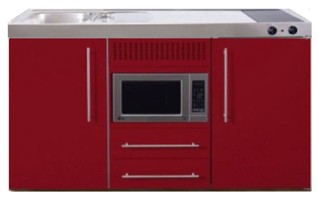 MPM 150 Rood met koelkast en magnetron RAI-953