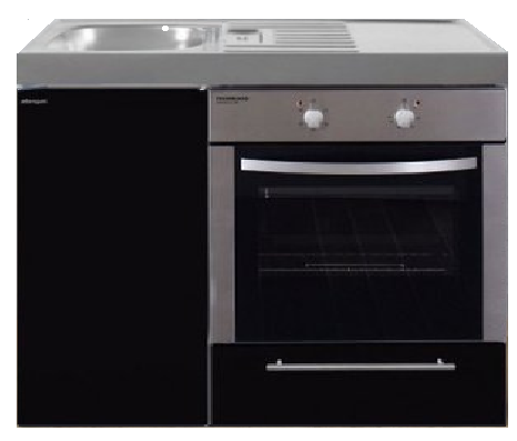 MKB 100 Zwart metalic met  oven RAI-9542