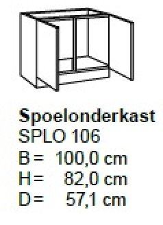 Spoelonderkast 100cm SAPLO106-9