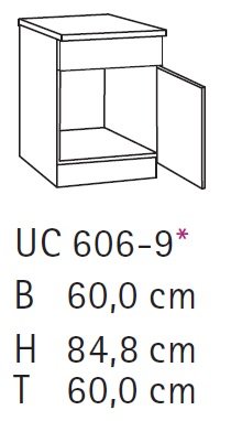 Spoelonderkast 60cm SPLO606-9