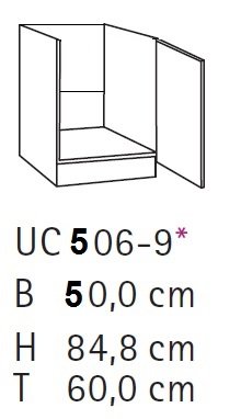 Spoelonderkast 50cm SPLO506-9