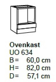 onderkast incl de inbouw oven