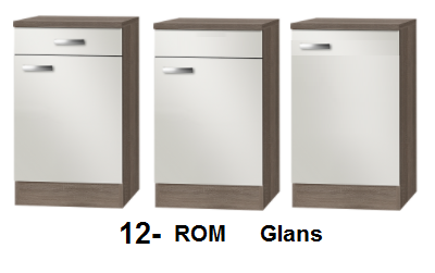 Kitchenette 210cm Wit Hoogglans incl. 2-pit kookplaat, koelkast en afzuigkap HRF-4602