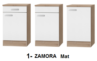 Kitchenette 210cm Wit Hoogglans incl. 2-pit kookplaat, koelkast en afzuigkap HRF-4602