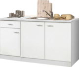 Keukenblok 150cm wit klassik met rvs spoelbak RAI-0099_