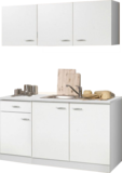 Keukenblok 150cm wit klassik met rvs spoelbak RAI-0099_