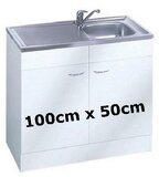 Keukenblok Klassiek 50 + RVS aanrecht 100cm x 50cm RAI-005_