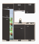 Keukenblok 170 cm incl koelkast en kookplaat RAI-743