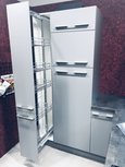 Apothekerskast Grijs mat met ijzeren laden 206 cm hoog RAI-554 Apothekerskast Grijs mat met ijzeren laden 206 cm hoog RAI-554