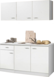 Keukenblok 150cm wit klassik met rvs spoelbak RAI-0099