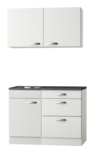 Keukenblok wit hoogglans 110cm OPTI-2441