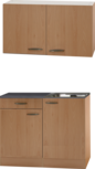 Keukenblok Beuken 100 x 50 diep met spoelbak en bovenkast RAI-41035 Keukenblok Beuken 100 x 50 diep met spoelbak en bovenkast RAI-41035