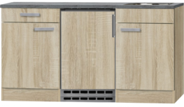 Kitchenette Neapels 150cm met koelkast en e-kookplaat HRG-08