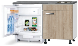 Kitchenette 120cm Padua incl inbouw koelkast RAI-048