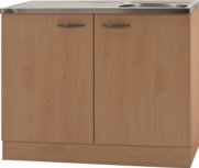 Keukenblok Klassiek 50 Beuken met RVS aanrecht 100cm x 50cm OPTI-68