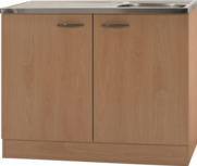 Keukenblok Klassiek 50 Beuken met RVS aanrecht 100cm x 50cm OPTI-68 Keukenblok Klassiek 50 Beuken met RVS aanrecht 100cm x 50cm OPTI-68