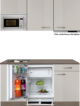 keukenblok 180cm zand kleur met koelkast en combimagnetron RAI-330