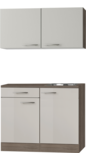 Keukenblok 100cm Beige met spoelbak en wandkasten RAI-442 Keukenblok 100cm Beige met spoelbak en wandkasten RAI-442