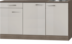 Keukenblok 150cm Beige met spoelbak RAI-442 Keukenblok 150cm Beige met spoelbak RAI-442