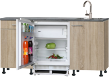 kitchenette 180cm met koelkast en stelpoten RAI-8181