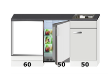 Kitchenette 160cm met oven kast en koelkast RAI-1440