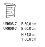 washok opbergkast met een la 50cm WAS-548 washok opbergkast met een la 50cm WAS-548
