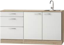 kitchenette 150cm met spoelbak wit-eiken RAI-443300