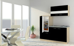 keukenblok 160 cm zwart  KICH-226