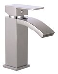 CASCATA ééngreepsmengkraan wastafel met watervaluitloop, chroom  keramische schijven  geluidsarme, verwisselbare 35 mm cartouche  flexibele metalen aansluitslangen  1 ¼